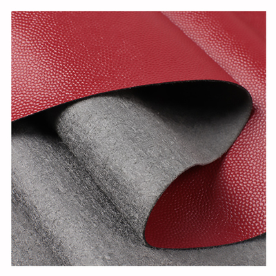 Rose Red Furniture Leather Fabric 0.55mm Artificial Suede Leather
